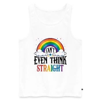 LGBT - Men's Premium Organic Tank Top - white - Front - Michal (187cm)