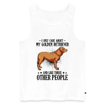 Golden retriever - Débardeur bio Premium Homme - blanc - Devant - Michal (187cm)