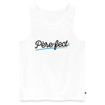 Je Suis Père-fect - Débardeur bio Premium Homme - blanc - Devant - Michal (187cm)