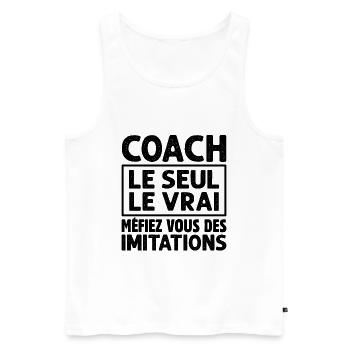 Coach Le Seul Le Vrai - Débardeur bio Premium Homme - blanc - Devant - Michal (187cm)