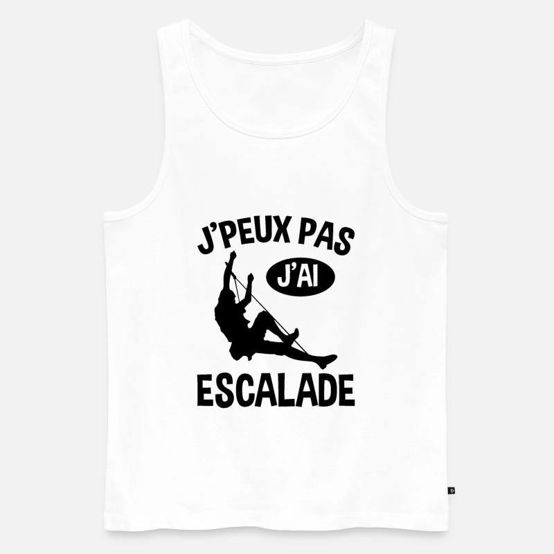 Ich kann nicht klettern - Männer Premium Bio Tank Top - Weiß