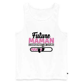 Future Maman Idée Cadeau Enceinte Amour Cool - Débardeur bio Premium Homme - blanc - Devant - Michal (187cm)