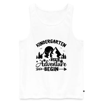 Kindergarten The Adventure Begins - Men's Premium Organic Tank Top - white - Front - Michal (187cm)