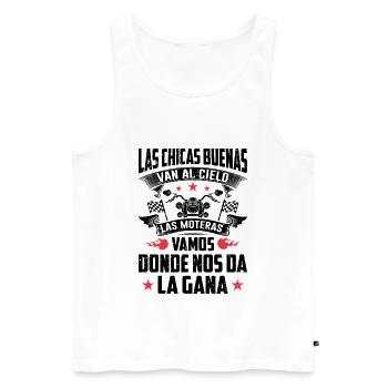 Cadeau Amusant Pour Les Femmes Motardes - Débardeur bio Premium Homme - blanc - Devant - Michal (187cm)