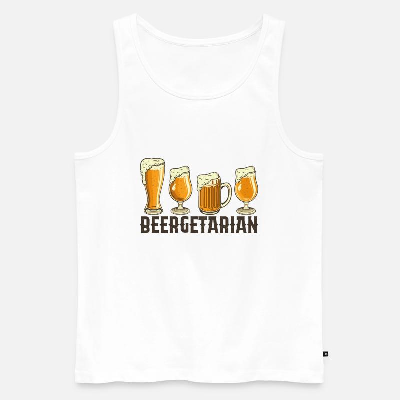 Beergitarian - Männer Premium Bio Tank Top - Weiß