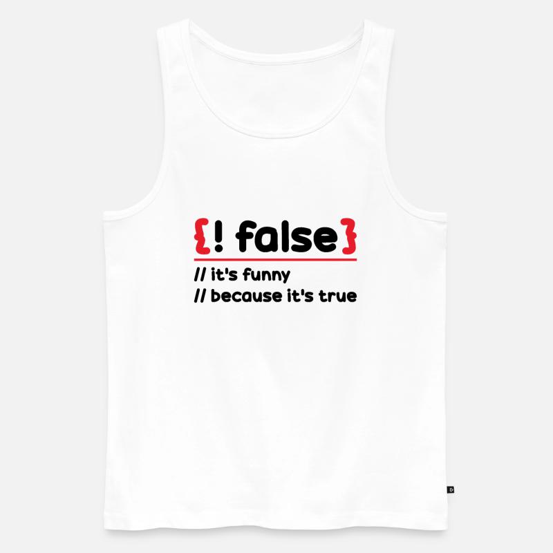 Programmer Programming Software Coding Encoder - Men's Premium Organic Tank Top - white