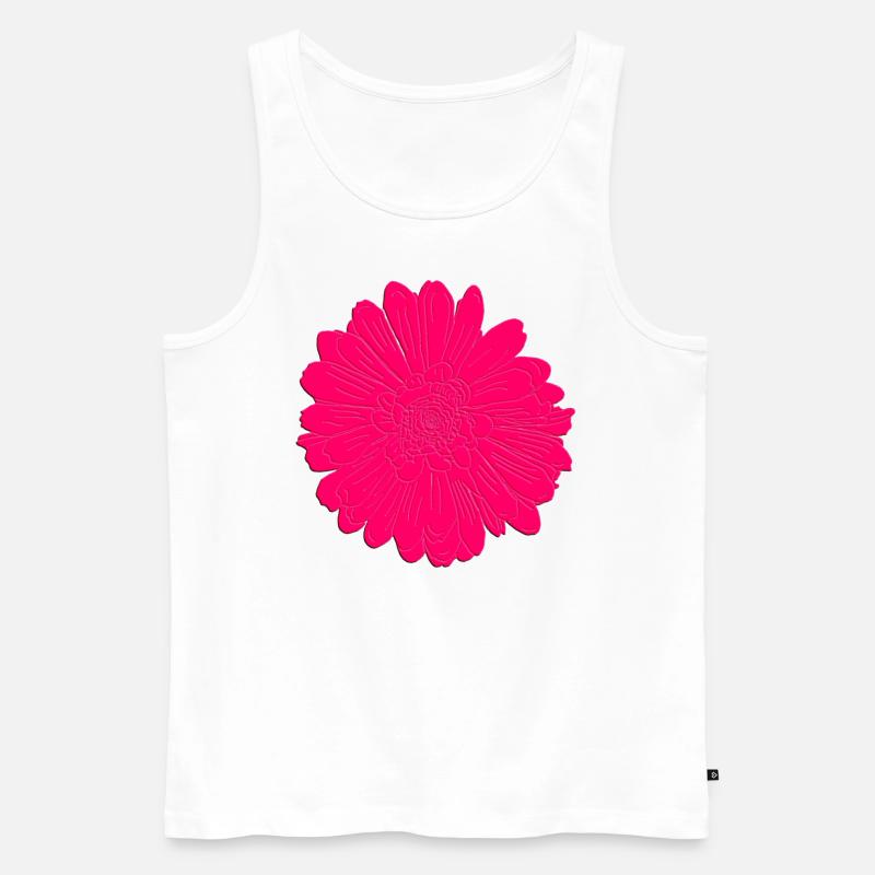 Bluete 3D Magenta - Männer Premium Bio Tank Top - Weiß