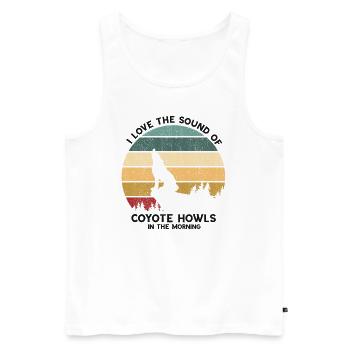 Kojoten Design für Kojotentöter - Männer Premium Bio Tank Top - Weiß - Vorne - Michal (187cm)