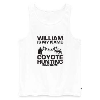 Kojoten Design für Kojotentöter - Männer Premium Bio Tank Top - Weiß - Vorne - Michal (187cm)