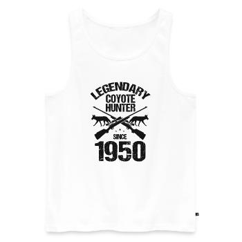 Conception de coyote pour les réacteurs de coyote - Débardeur bio Premium Homme - blanc - Devant - Michal (187cm)
