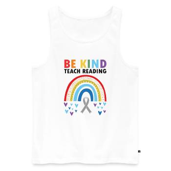 Dyslexia Intervention for Dyslexia Therapy - Men's Premium Organic Tank Top - white - Front - AI Model Male 178 light (178cm)