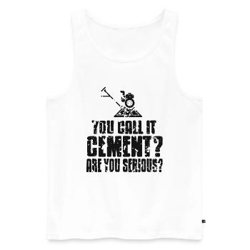 Concrete construction design for construction workers and construction site - Men's Premium Organic Tank Top - white - Front - AI Model Male 178 light (178cm)