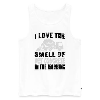 Concrete construction design for construction workers and construction site - Men's Premium Organic Tank Top - white - Front - AI Model Male 178 light (178cm)