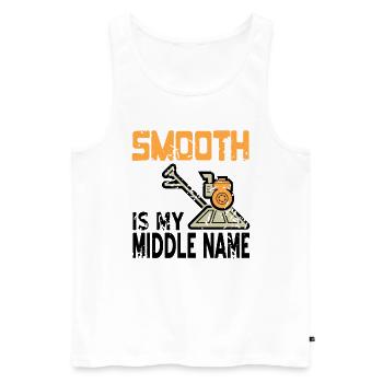 Concrete construction design for construction workers and construction site - Men's Premium Organic Tank Top - white - Front - AI Model Male 178 light (178cm)