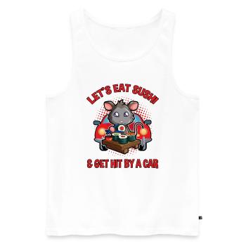 Opossum Design für Possum Fans und Opossum Fans - Männer Premium Bio Tank Top - Weiß - Vorne - Michal (187cm)