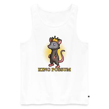 Opossum Design für Possum Fans und Opossum Fans - Männer Premium Bio Tank Top - Weiß - Vorne - Michal (187cm)