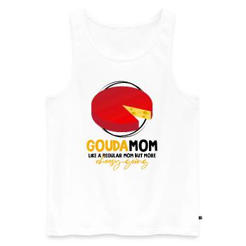 Cheese Making Quote for Gouda Cheese and Gouda Lovers - Men's Premium Organic Tank Top - white - Front - Michal (187cm)