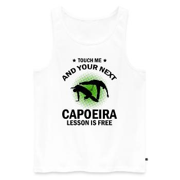 Arts martiaux brésiliens pour instruments de capoeira - Débardeur bio Premium Homme - blanc - Devant - Michal (187cm)