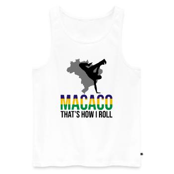 Arts martiaux brésiliens pour instruments de capoeira - Débardeur bio Premium Homme - blanc - Devant - Michal (187cm)