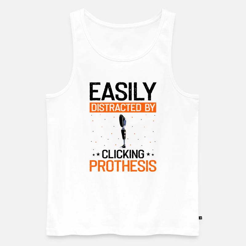 Beinprothesendesign und Beinprothesen - Männer Premium Bio Tank Top - Weiß