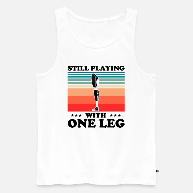 Beinprothesendesign und Beinprothesen - Männer Premium Bio Tank Top - Weiß