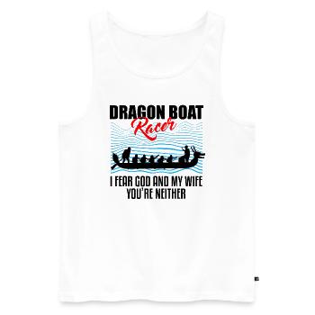 Dragon boating theme for dragon boat paddling - Men's Premium Organic Tank Top - white - Front - Michal (187cm)