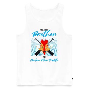 Dragon boating theme for dragon boat paddling - Men's Premium Organic Tank Top - white - Front - Michal (187cm)