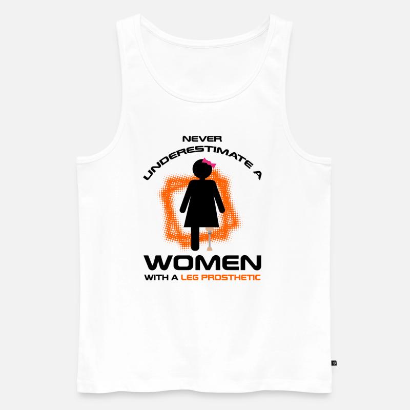 Beinprothesendesign und Beinprothesen - Männer Premium Bio Tank Top - Weiß