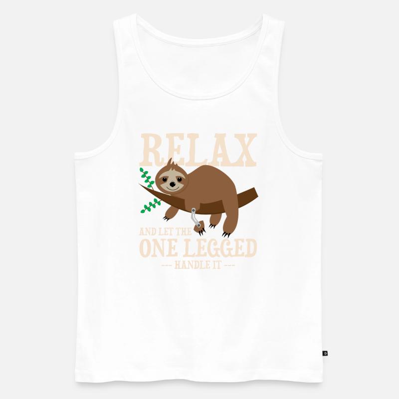 Beinprothesendesign und Beinprothesen - Männer Premium Bio Tank Top - Weiß