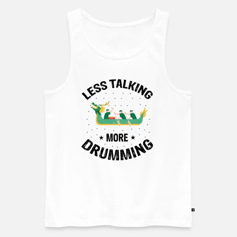 Drachenboot Crew und Drachenbootfahren - Männer Premium Bio Tank Top - Weiß