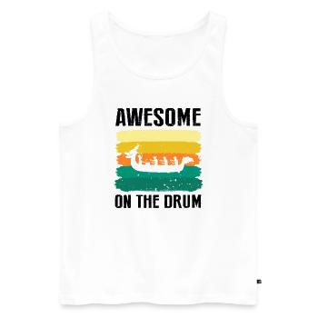 Drachenboot Crew und Drachenbootfahren - Männer Premium Bio Tank Top - Weiß - Vorne - Michal (187cm)