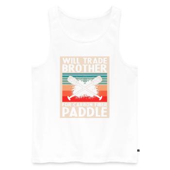 Drachenboot Trainer und Drachenboot - Männer Premium Bio Tank Top - Weiß - Vorne - AI Model Male 178 light (178cm)