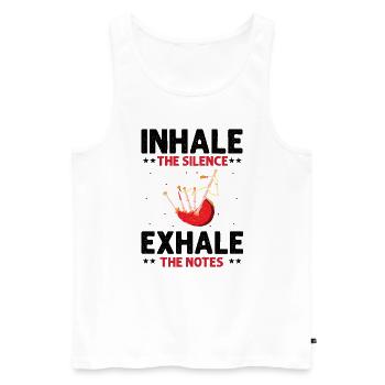 Bagpipes for pipers and Scots - Men's Premium Organic Tank Top - white - Front - Michal (187cm)
