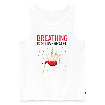 Citation de cornemuse pour les musiciens écossais et de cornemuse - Débardeur bio Premium Homme - blanc - Devant - AI Model Male 178 light (178cm)