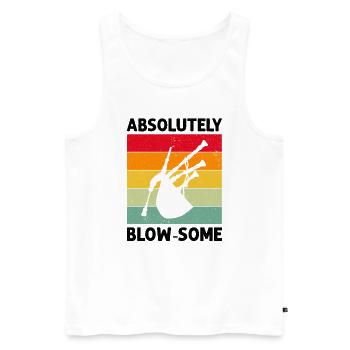 Conception de cornemuse pour Scotland Pride et cornemuse - Débardeur bio Premium Homme - blanc - Devant - Michal (187cm)