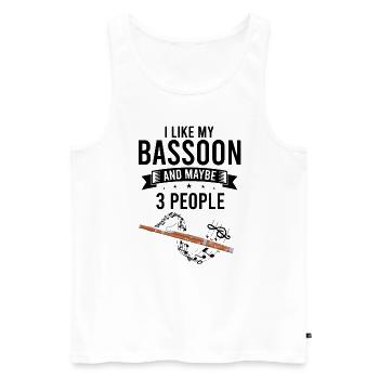 Basson Orchesta design pour bassonistes - Débardeur bio Premium Homme - blanc - Devant - Michal (187cm)