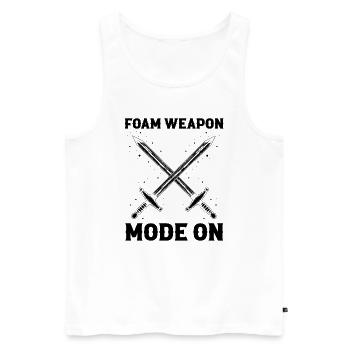 Larping Quote for Roleplaying and Larper - Men's Premium Organic Tank Top - white - Front - Michal (187cm)