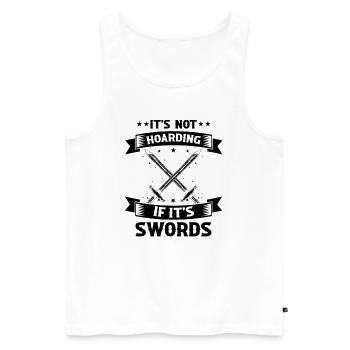 Larping Quote for Roleplaying and Larper - Men's Premium Organic Tank Top - white - Front - Michal (187cm)