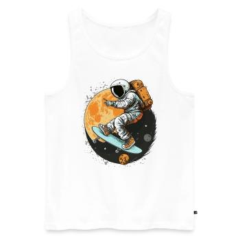 Cosmic Skateboarding - Men's Premium Organic Tank Top - white - Front - Michal (187cm)