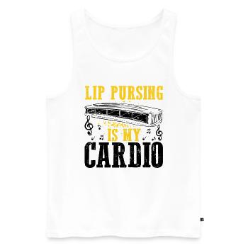 Harmonikaspieler für Munharmonika Spieler - Männer Premium Bio Tank Top - Weiß - Vorne - Michal (187cm)