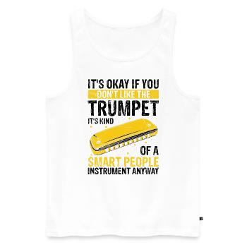 Harmonikaspieler für Munharmonika Spieler - Männer Premium Bio Tank Top - Weiß - Vorne - Michal (187cm)