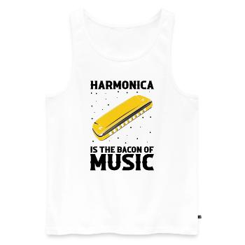Harmonikaspieler für Munharmonika Spieler - Männer Premium Bio Tank Top - Weiß - Vorne - Michal (187cm)