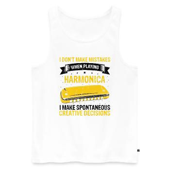 Französische Harfinisten und Harmonikaspieler - Männer Premium Bio Tank Top - Weiß - Vorne - Michal (187cm)