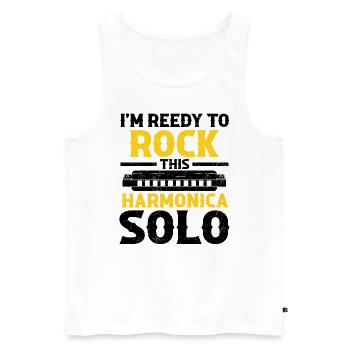Französische Harfinisten und Harmonikaspieler - Männer Premium Bio Tank Top - Weiß - Vorne - Michal (187cm)