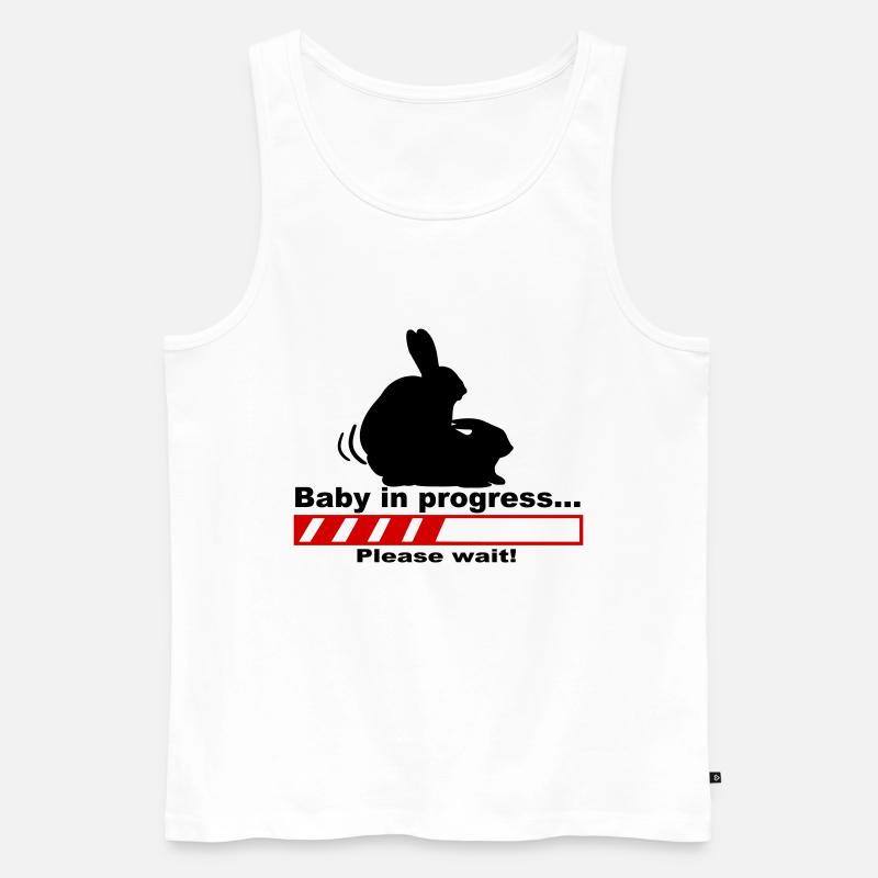 Baby in progress please wait - Débardeur bio Premium Homme - blanc