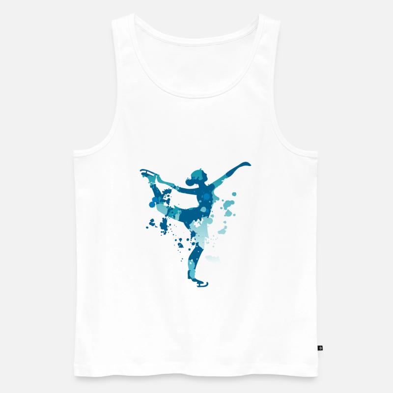 Eiskunstlauf splash - Männer Premium Bio Tank Top - Weiß