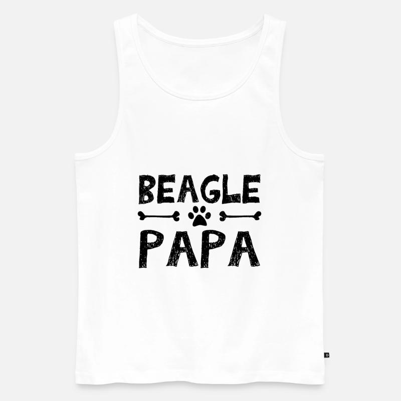 Beagle herrchen - Männer Premium Bio Tank Top - Weiß
