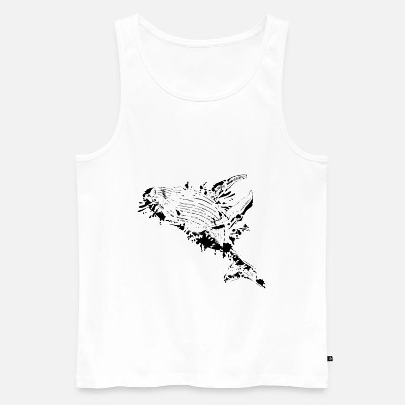 Buckelwal cool - Männer Premium Bio Tank Top - Weiß