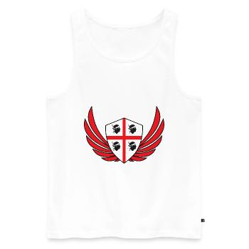 Sardinien Flagge Flügel Sardisch Italien Geschenk- - Männer Premium Bio Tank Top - Weiß - Vorne - AI Model Male 178 light (178cm)