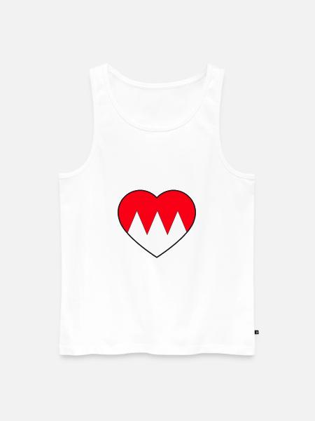 Fränkische Rechen Wappen im Herz Franken - Männer Premium Bio Tank Top - Weiß